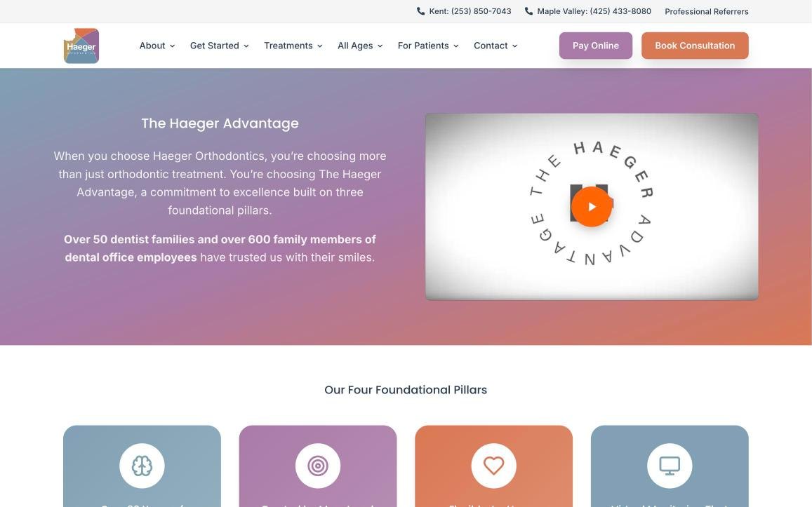 The Haeger Advantage page